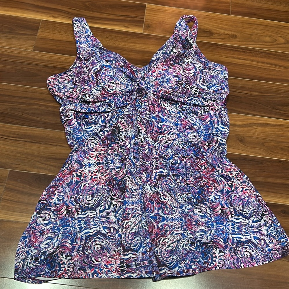 Size 26 / 4X swimsuits for all purple bathing suit skirt swim suit